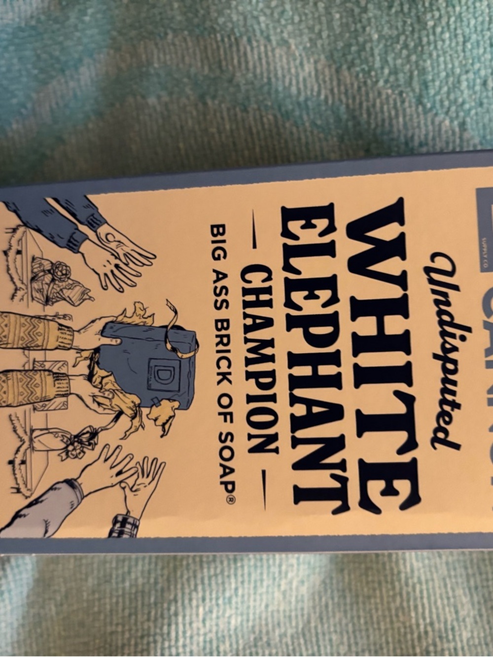White Elephant Champion Big Ass Brick of Soap - Blue & Cream